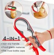 Gloway Popular Gourd-shaped Colourful Multi-Functional Bottle Can Opener Arthritis Jar Lid Opener For Anyone With Low Strength